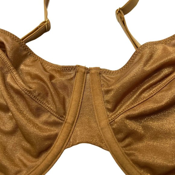 SKIMS Glissenette Straight Neck Underwire Bra Chai 44C - Picture 3 of 8